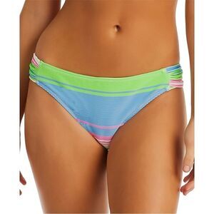 Jessica Simpson On the Horizon Side Shirred Bikini Bottom Multicolor L swimwear